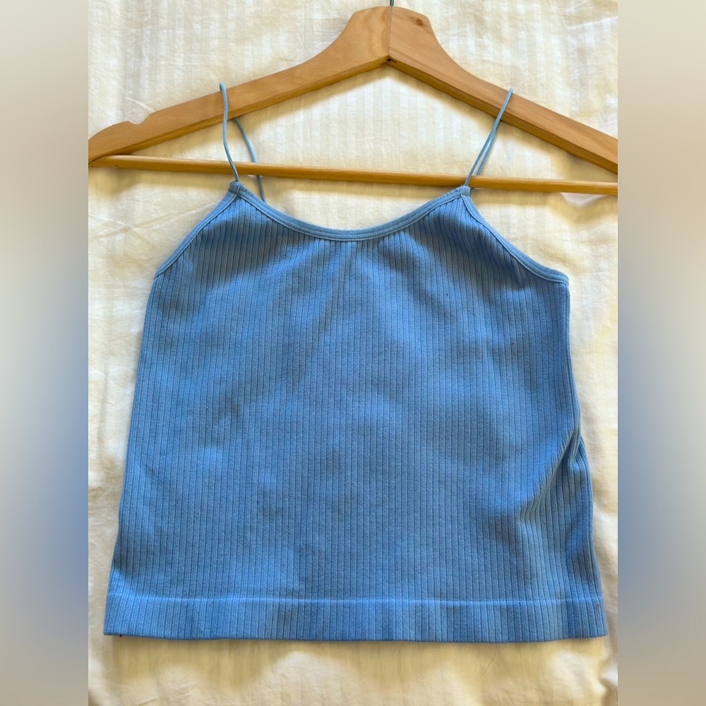 basic light blue tank top